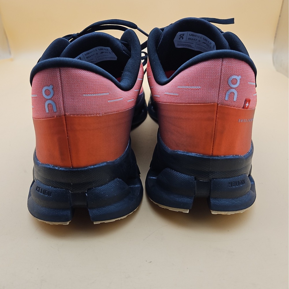 On Cloud Running Shoes Men's Size 12.5 Orange Black Helion Cloudtec Cloudspark - Picture 4 of 11